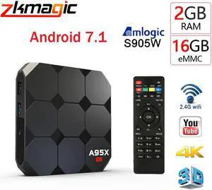 Box Android 7.1  R2 Amlogic S905W Quad Core 2GB DDR3 16GB ROM Set Top Box 2.4GHz Wifi HD Video Media Player Smart  Box