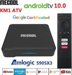 KM1 ATV Amlogic S905X3 Android 10.0 TV BOX 4GB RAM 32GB 64GB ROM wifi Bluetooth 4K HD Google Certified Set Top Box 2G 16G