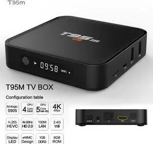 2020 Explosion T95M Android Google Internet Tv Box with S905X Quad Core 64Bit 2GB 8GB 2.4GHz WiFi Support 4K HD USB Media Player