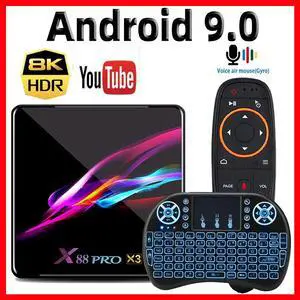 PRO X3 Amlogic S905X3 Android 9.0 TV Box 4GB RAM 128GB 32GB 64GB Smart TV Box 8K Media Player Quad-core Set top Box 2GB 16GB
