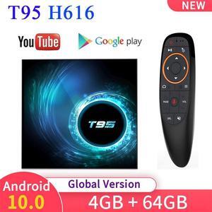 Android 10.0 T95 Smart TV Box 6K H616 4GB 32/64GB Quad Core WIFI Media player Youtube Set top BOX PK X96/HK1/H96 MAX