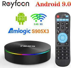 4G 32GB 64GB Android 9.0 TV BOX Amlogic S905X3 2.4 5.8GHZ Dual Wifi BT4.1 H.265 4K USB3.0 60pfs Media Player Smart TVBox X3