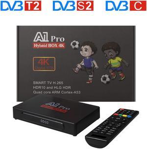4K Android 9.0 TV Box Amlogic S905D 1GB 8GB FTA DVB-T2 Digital TV Tuner Combo H.265 HEVC DVB-S2 Ccam Satellite TV Receiver DVB-C