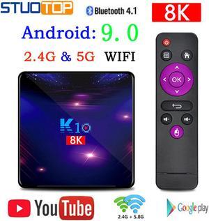 K10 2020 new android smart tv box android 9.0 4k 8k 4gb 32gb 64gb 128gb amlogic s905x3 set-top box youtube media player