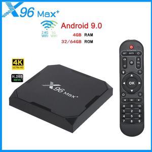 Max Plus Smart TV Box Android9.0 4GB 32GB 64GB Quad-core 64-bit Set Top Box Support Bluetooth 8K Media Player 2.4G/5G WiFi