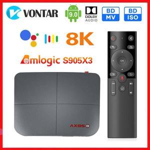 Android 9.0 TV Box Amlogic S905X3 Set Top Box AX95 Support Dolby BD MV BD ISO 4GB 128GB Dual Wifi 8K Media Player Youtube