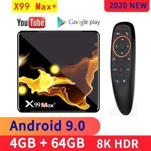 Max+ TV BOX Smart Android 9.0 Amlogic S905X3 Quad Core 4GB 32/64GB 2.4G&5G Wifi BT 4K 8K Set top box Media player PK X96 MAX