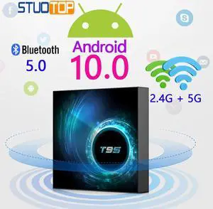 2020 latest T95 smart tv box android 10 4k 6k 4g 32gb 64gb 2.4g & 5g Wifi Bluetooth 5.0 Quad core set-top box media Player