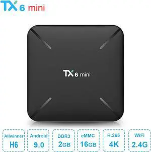 9.0 TV Box TX6 Mini Smart TV Box Allwinner H6 2GB 16GB 2.4GHz WiFi Media Player 4K H.265 Netflix TX6mini Set Top Box