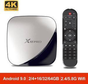 PRO Android 9.0 RK3318 Quad Core 64bit Smart TV BOX Dual Wifi 2.4G/5G 4K HDR USB 3.0 OTA Media Set Top Box Google Netflix