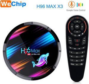 H96 MAX X3 Android 9.0 TV Box Amlogic S905X3 Quad core 2.4G&5G Wifi Bluetooth 1000M LAN 8K H96MAX Support Voice remote Media Box