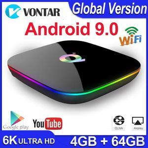 Plus Android 9.0 TV Box Smart TV Box 4GB RAM 64GB Allwinner H6 uad Core 6K H.265 USD3.0 2.4G Wifi Google Play store Youtube