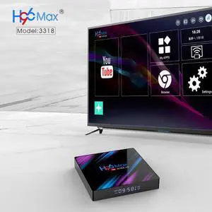 1Set  RK3318 Smart Android 9.0 TV Box 2.4G/5G Quad-Core WiFi Bluetooth Set Top Box Ultra 3D Media Player Devices