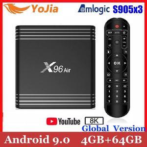 2020 Amlogic S905X3 X96Air Android 9.0 TV Box X96 Air QuadCore 2.4&5G Wifi BT Support 8K Smart Media Player Max 4GB Ram 64GB Rom
