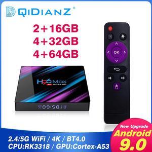 2020 H96 MAX Android 9.0 Smart TV Box 4GB RAM 64GB ROM RK3318 H96Max smart tv smart tv box android pk X96 max t95 x96 mini