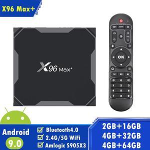 MAX Plus Android 9.0 TV BOX Amlogic S905X3 Quad Core 8K smart tv box 2.4/5GWifi 4GB 64GB 32GB Media Player Youtube  tvbox