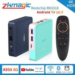 R5 TV Box Android 10 Rockchip RK3318 Smart TV Box  4g 64gb 2.4G 5G WIFI 4K 1080P HD Media player Android Tv Set Top Box