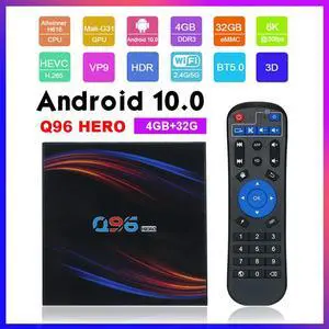 Android 10.0 Smart TV Box Allwinner H616 Quad-core UHD 4K Media Player 4GB/32GB Bluetooth 5.0 LCD Display Remote Control