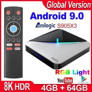 F3 Air Smart TV BOX Android 9.0 Amlogic S905X3 4GB 64GB 32GB Wifi 4K Youtube 2G 16G Set top Box 8K RGB Light Android TV Box