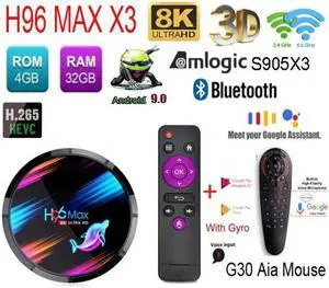 MAX X3 Amlogic S905X3 gigabit lan smart TV Box replace  max 2.4G&5G Dual Wifi BT4.0 max 128g supports g30 voice remote