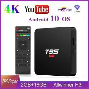 Super Android 10.0 TV Box 2GB 16GB Allwinner H3 Quad Core 4K HDR 2.4G Wifi