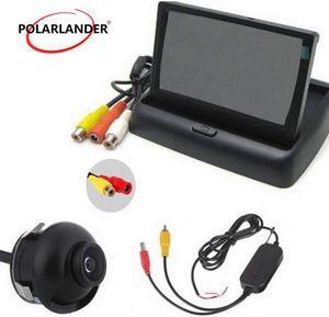 arrival TFT 4.3 Inch 12V For HD 360 CCD Car Parking Camera Reverse monitor Connect 4 sensor Parking Sensor