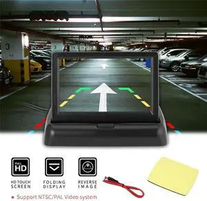 4.3" Folding Monitor Display + Waterproof Wide Angle HD Rear View Backup Camera Universal Car Reversing Assistance Kit Hot