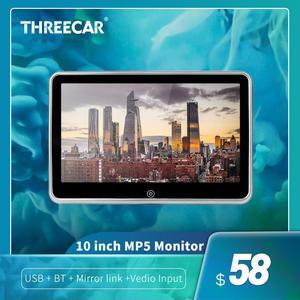 10"/9"/8" HD Car Headrest Monitor Video Player USB/SD/FM TFT LCD Digital Screen Touch Button Game Remote Control  Car MP5 Player