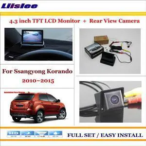 Camera For Ssangyong Korando 2010-2015 In Car 4.3" Color LCD Monitor Rear Back Up Camera Park Parking System