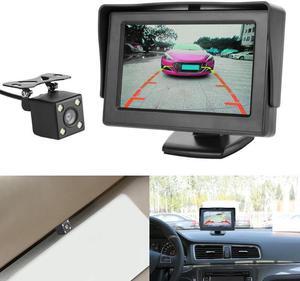 4.3" Display  Car Backup Monitor with IP68 Waterproof IR Night Vision Rearview Reverse Camera Automobiles Parking Device Kit