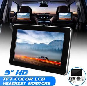 9 Inch Car Headrest Display TFT LCD screen Car Player Headrest Monitor Support AV Support Backup Car camera Display Video 918AV