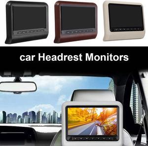 12V DC Car Seat Back Headrest LCD Display 9 Inch 800 x 480 Screen Resolution Remote Control DVD Player Monitor Car Accessories
