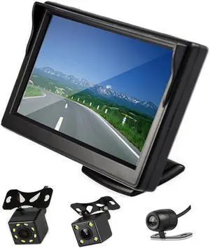 Monitor 5 inch Screen HD800*480 Reverse parking assistance with 2 AV input,Rearview camera optional
