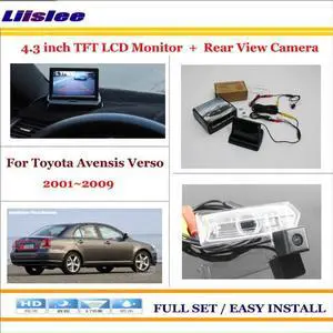 Camera For Toyota Avensis Verso 2001-2009 Car Rear Camera 4.3" TFT LCD Screen Monitor Screen Back Up Parking System