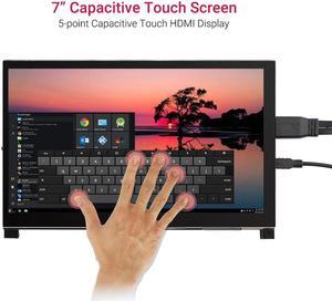 Arrival 7 Inch  Touchscreen Monitor 1024x600P  7''  Display with Dual Speakers for Raspberry Pi 4B Screen with Stand