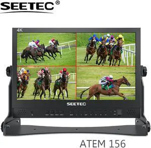 ATEM156 15.6 Inch Live Streaming Broadcast Director Monitor with 4  Input Output Quad Split Display for ATEM Mini