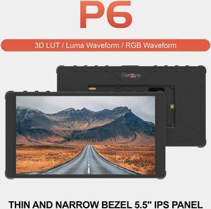 P6 5.5 inch Monitor 5.5" IPS Panel 4K  3D LUT On Camera Field Monitor Luma RGB Waveform Monitor for DSLR Camera