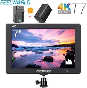 T7 7 Inch IPS 1920x1200  On Camera Field Monitor Support 4K Input Output Video Monitor + NP750 Battery + Charger