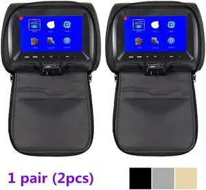 2PCS Universal 7"  screen Car monitor MP5 player Headrest monitor Support AV/USB/SD input/FM/built-in Speaker