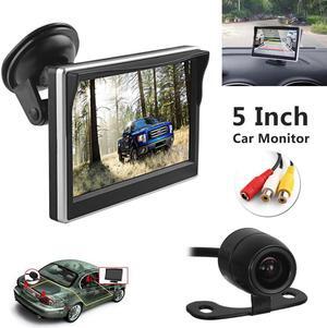 5.0 Inch Car Monitor TFT LCD 800*480 Digital Color Screen 2 Way Video Input For Rear View Backup Reverse Camera DVD VCD DC 12V