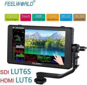 LUT6S LUT6 Inch  Camera Field Monitor 2600nits HDR/3D LUT Touch Screen 3G-SDI 4K  DSLR Wave