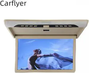 19 Inch HD 1080P Video Audio Car Roof Flip Down Mount Monitor MP5 Player With USB TF  Sperker IR FM av Audio output
