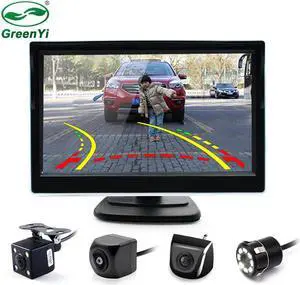 5 Inch 800*480 TFT LCD Car Parking Monitor With Rear View Camera, Trajectory Parking Line and Starlight Night Vision Camera