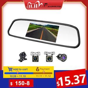 4.3 inch Car HD Rearview Mirror Monitor CCD Video Auto Parking Assistance LED Night Vision Reversing Rear View Camera