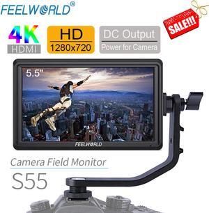 S55 5.5 inch DSLR Camera Monitor 4K  LCD IPS HD 1280x720 Display Field Monitor for Cameras Shooting Filmmaking