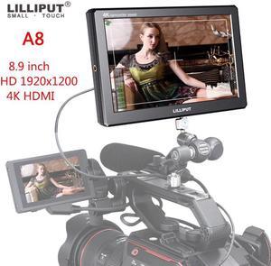 A8 8.9 inch Monitor for DSLR Camera Utra Slim IPS Full HD 1920x1200 4K  3D-LUT On-camera Video Field Monitor