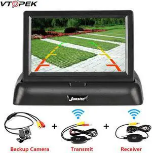 4.3 Inch TFT LCD Car Monitor Foldable Monitor Display Reverse Camera Parking System for Car Rearview Monitors NTSC PAL