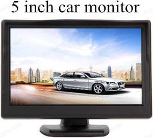 monitor small display 5 inch TFT color digital lcd for DVD vehicle reversing parking assistance backup rear view camera