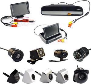 4.3 Inch Auto Parking System HD Car Rearview Mirror Monitor  and 170 degrees Waterproof Car rear view camera