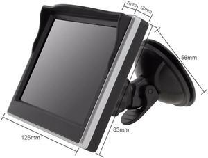5 Inch TFT LCD 800x480 16:9 Display Screen Car Rearview Monitor with 2 Way Video Input for Rear View Backup Reverse Camera